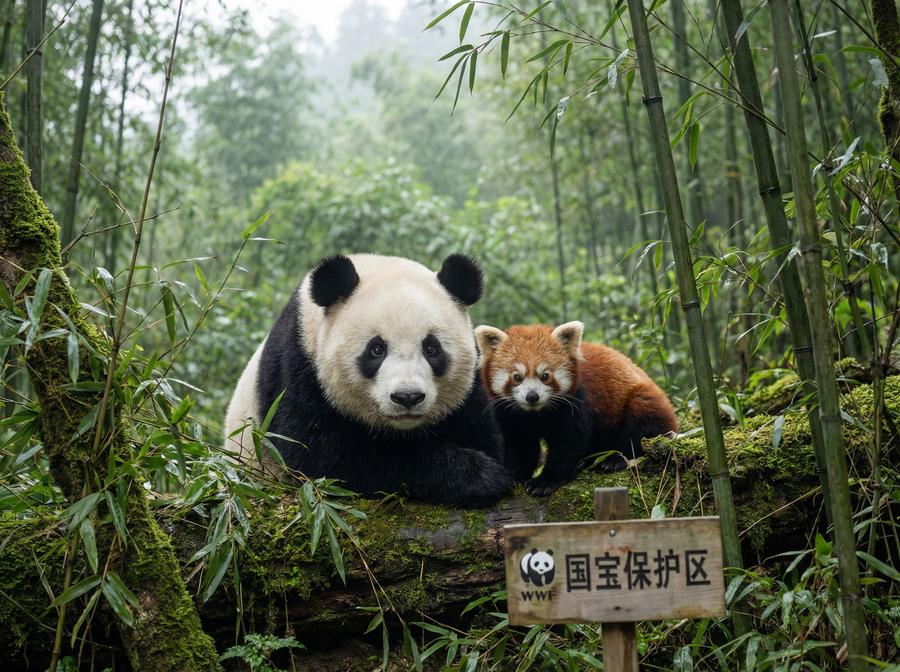 蜜桃传媒国宝视频 大熊猫与小熊猫同框写真视频