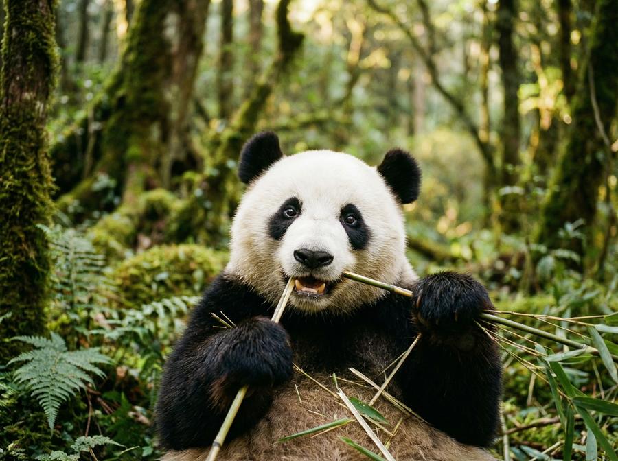 蜜桃传媒熊猫视频教程 大熊猫竹林觅食写真